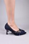 Gliy Gold Accessory Heeled Shoes Dark Blue - 2