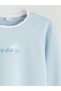 Two Mt Shop Quality Lcw Kids Blue Oval Collar Printed Girls' T-Shirt - 2