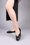 Chin Gold Buckle Ballerinas Black