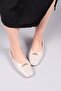 Chin Gold Buckle Ballerinas Beige - 5