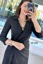 Polo Neck Side Tie Dress 6K169 - 6