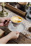 كوب قهوة سيراميك، كوب قهوة لاتيه، كوب وصحن 200 مل - 2