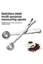 Silver Stainless Steel Coffee Measuring Spoon and Packet Clip Latch Stainless Steel - 3