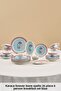 Forever Bone Spello 26 Piece Breakfast Set for 6 People Blue - 3