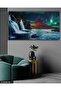 Waterfall Night Northern Lights One Piece Canvas, Canvas Painting - 3