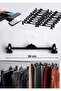 5 Pieces Trouser Hangers, Trouser Skirt Hangers with Pegs, Adjustable Peg Hangers 36-38 cm