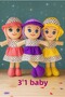 Bez Bebek Sıla Set of 3 to Be Sent 50cm Pink-Yellow-Purple Color