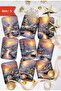 Set of 9 Glitter Christmas Postcards - New Year Snow, Man Winter Scenery, Nostalgia