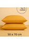 Pillowcase 2 Pieces Solid Color 100% Cotton Zipper Cotton Ovarlak Stitching
