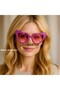 Pink Glitter Heart Glasses Party Photo Shoot Bachelorette Bridesmaid Women Kids Glasses - 2