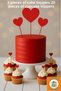 February 14 Valentine's Day Romantic Table Decoration Set Heart Cupcake Picks-Birthday Heart Cake Decoration