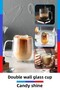 Double Glass and Double Wall Heat Insulated Cup Mug with Handle