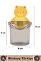 Hangable Easy Assembly Kitchen Bathroom Small Items Children's Room Organizer with Cute Bear Figure 2 Pieces - 5