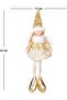 Christmas Ornament, Sitting Winged Fairy Figure, Gold - 17X53 cm