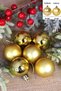 Christmas Tree Ornament 4 cm Gold Ball Set of 6