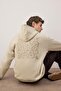 Taş Oversize/Geniş Kesim Sırtı Nakış Detaylı Kapüşonlu Sweatshirt TMNAW25SW00142