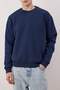 Lacivert Oversize/Geniş Kesim Yazı Nakışlı Kalın İçi Polar Sweatshirt TMNAW25SW00091 - 3