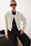 Ekru Crop İnce Bomber Mont TWOSS24MO00032