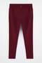 Bordo Soft Fırçalı Kumaş Reflektör Baskı Detaylı Tam Boy Örme Spor Tayt TBBAW26BV00007 - 6