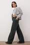 Petrol Yüksek Bel Vintage Yıkama Özel Renk Denim Wide Leg/Geniş Paça Jeans TWOAW26JE00110 - 2