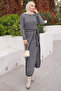 Smoked Side Tie Detailed Ribbed Double Knitwear Dress - 3