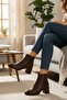 Asper Brown Leather (5 cm Heeled) Daily Use Women's Boots - 3