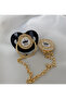 Gold Plated "Prince" Written Pacifier Set - Pink Pacifier and Chain with Zircon Stone - 2
