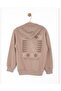 Boy's Hooded Snap Closure Brushed Fabric Washable Printed Mosaic Sweatshirt - 3