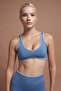 Naia Blue Double Color Seamless Sports Bra