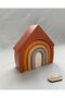 Waldorf Home Educational - Set of 5 Pastel Color Natural Wood Rainbow, Sensory Toy - 2