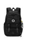 Black Men's School Backpack – for Primary and High School Students, Multi-Compartment, High Quality Fabric - 4