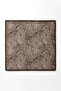 Dark Brown Leopard Pattern Twill Silk Scarf - 3