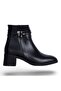 M-460 Black Leather Winter Women's Boots Shoes - 2