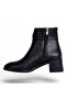 M-460 Black Leather Winter Women's Boots Shoes - 3