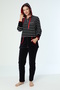Women's Plus Size Striped Cotton Velvet Tracksuit Set 2008 - 5