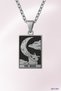 Cat Tarot Card - the Moon Moon 316L Steel Necklace - 3