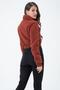 Women's Plush Short Comfort Long Sleeve Crop Fleece Tile Jacket - 5