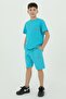 Crew Neck Printed T-Shirt and Shorts Bottom Top Double Set - 5