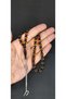 Special Gift for Your Loved One: Embroidered Airplane-Design Prayer Beads, Burgundy and Yellow, H-1455. - 3