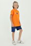 Crew Neck Boy's Print Detailed T-Shirt and Shorts Double Set - 5