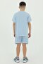 Crew Neck Boy's Print Detailed T-Shirt and Shorts Double Set - 8