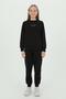 Girl's Crew Neck Print Detailed Adjustable Rubber Waist Tracksuit Set