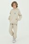 Hooded Printed Cotton Pique Boy's 2-Piece Top and Bottom Tracksuit Set - 4