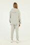 Basic Girl's Tracksuit Set with Hooded Print Detail and Steel Interlock Fabric - 6