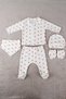 Baby Girl Red Little Heart Combed Cotton Hospital Release 5-Piece Set - Bodysuit, Organic Cotton, Soft - 4