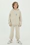 Hooded Printed Cotton Pique Boy's 2-Piece Top and Bottom Tracksuit Set
