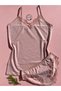 Women's Cotton Rope Strap 5-Piece Set in Black, White, Powder, Green, Blue Lace V-Neck Tank Top and Panties Set - 2