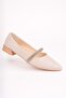 Ba04595 Ten g Women's Wide Stone Casual Large Size Ballerinas - 41 - 5