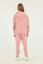 Basic Girl's Tracksuit Set with Hooded Print Detail and Steel Interlock Fabric - 6