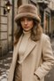 Imported Women's Mink Color Plush Bucket Premium Hat Spk1102-1 - 3